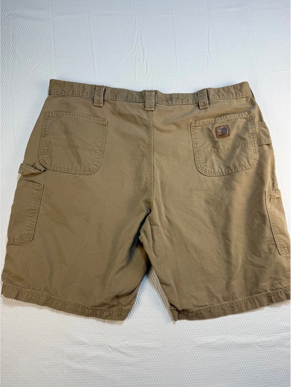 Carhartt B147 Men’s 46 Dark Khaki Canvas Utility Work Carpenter Shorts 10”